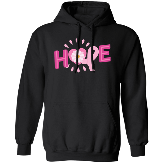 Hope, Please Hope, Pink Ribbon, Aweness, Hopeness Pullover Hoodie