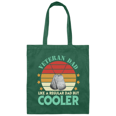 Veteran Dad Definition, Retro Dad Gift, Cooler Dad Vintage Canvas Tote Bag