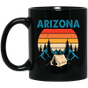 Arizona Retro, Go Camping, Arizona National Park Black Mug