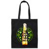 Shamrocks For St Patrick, Stylized Beer Bottles And Shamrock Gift Canvas Tote Bag