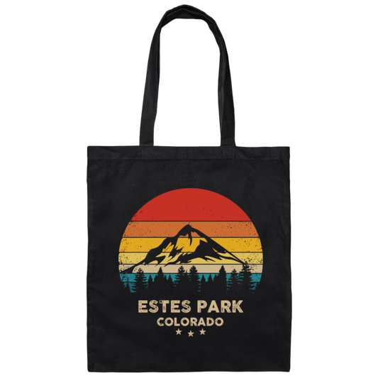 Estes Park Lover, Colorado Gift, Retro Park Gift, Mountain Lover Gift Canvas Tote Bag