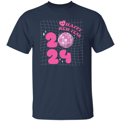 Happy New Year, 2024 New Year, Pink Bauble, Trendy New Year, Merry Christmas, Trendy Christmas Unisex T-Shirt