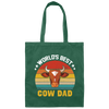 Funny Cow Dad, Farmers And Cow Lovers Canvas Tote Bag