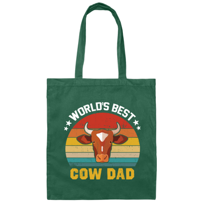 Funny Cow Dad, Farmers And Cow Lovers Canvas Tote Bag