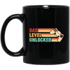 Dad Level Unlocked, Retro Dad Gifts, Video Games Player, Father's Day Gifts Black Mug