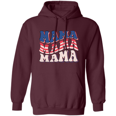 Groovy Mama, Retro Mama, American Mama, Mommy Pullover Hoodie