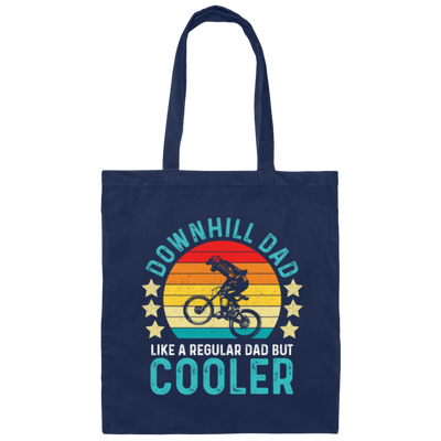 Downhill Dad Like A Regular Dad But Cooler Retro Canvas Tote Bag
