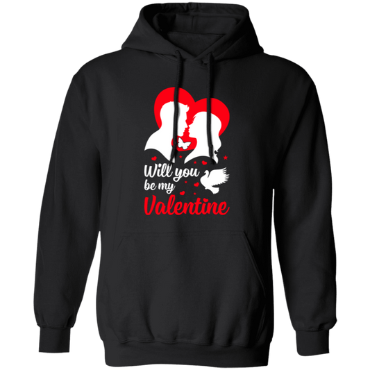 Will You Be My Valentine, Couple Is In Love, Kissing Couple, Valentine's Day, Trendy Valentine Pullover Hoodie