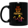 Eat Sleep Play Football, Love American Football, Retro Football Black Mug