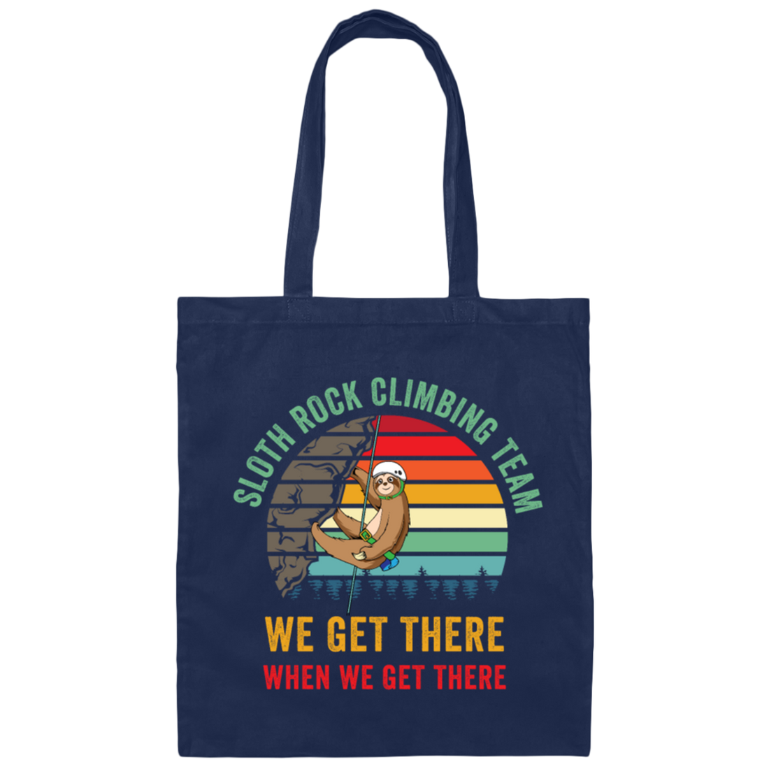 Funny Rock Climbing, Retro Rock Climber Gift Canvas Tote Bag