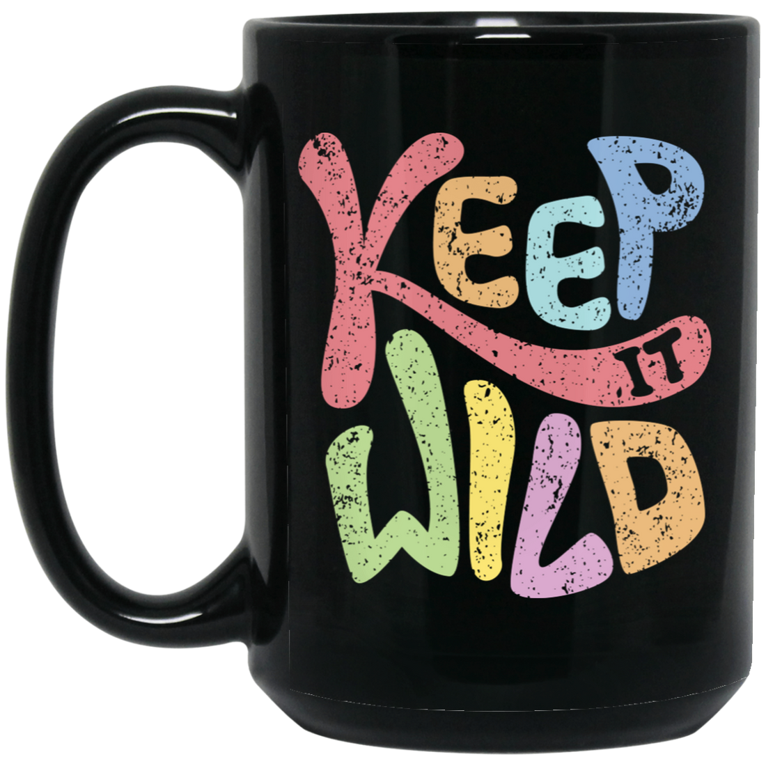 Keep It Wild, Keep It Real, Retro Wild, Wildworld Black Mug