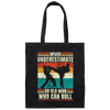 Martial Art, Never Underestimate, An Old Man Who Can Roll, Retro Taekwondo Canvas Tote Bag