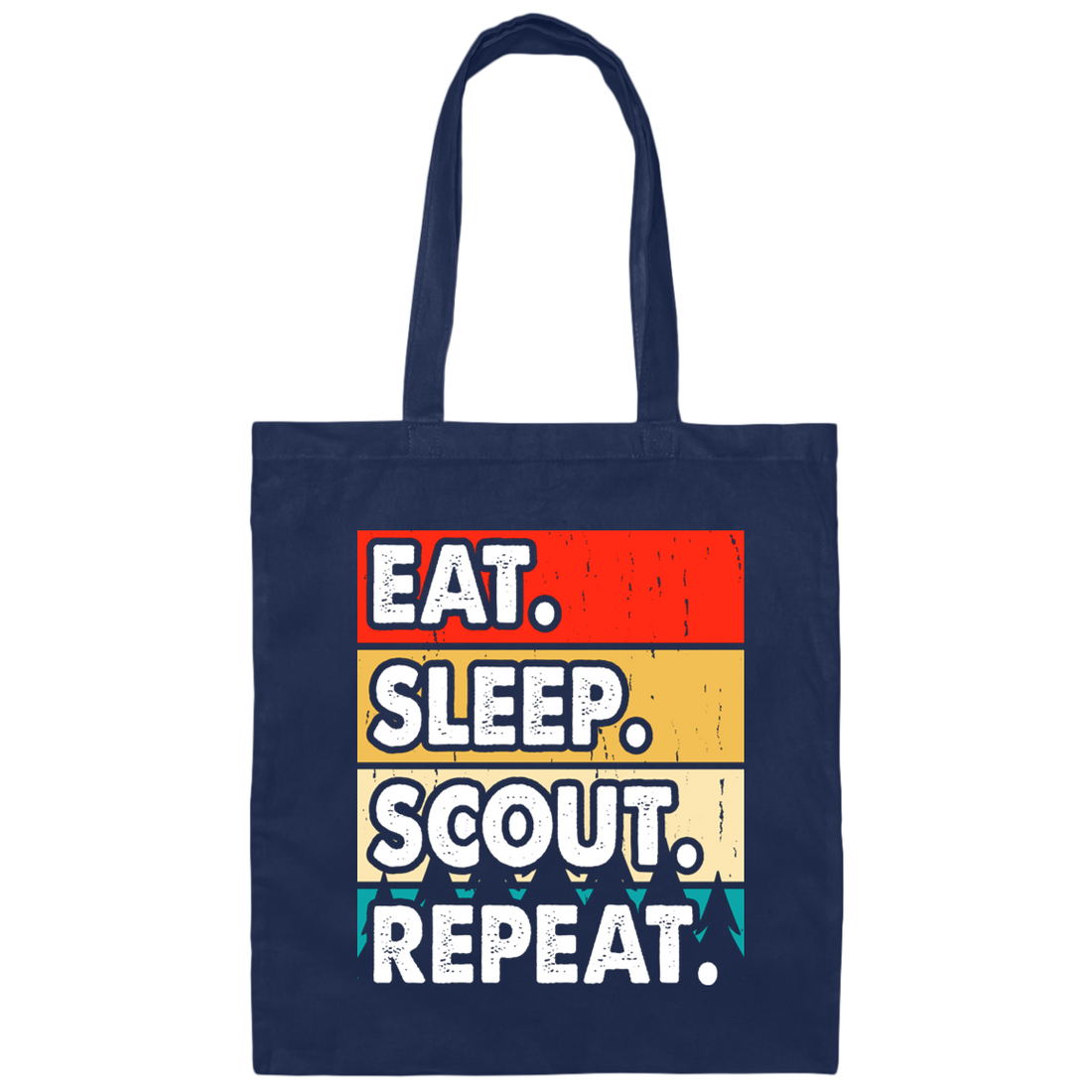 Eat Sleep Scout Repeat, Retro Scout, Scout Camping Canvas Tote Bag