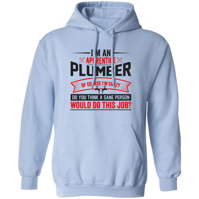 I'm An Apprentice Plumber Of Course I'm Crazy, Plumber Job Pullover Hoodie