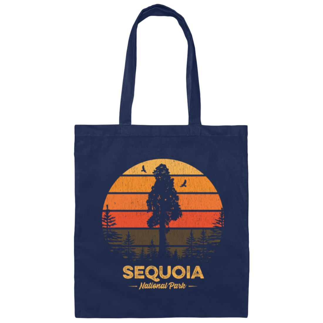 Sequoia Park Lover, National Gift, Retro Park Gift, Mountain Lover Gift, Sequoia Gift Canvas Tote Bag