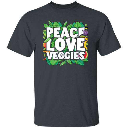 Peace Love Veggies, Vegan Day, Vegan Peoples Unisex T-Shirt