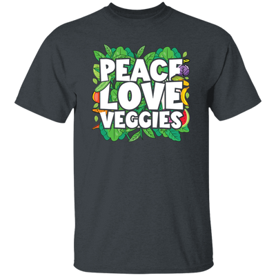 Peace Love Veggies, Vegan Day, Vegan Peoples Unisex T-Shirt