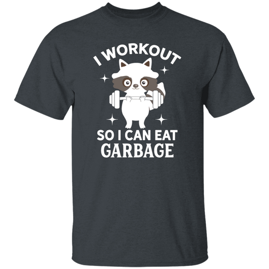 Funny Fitness Raccoon Workout, I Workout So I Can Eat Garbage Unisex T-Shirt