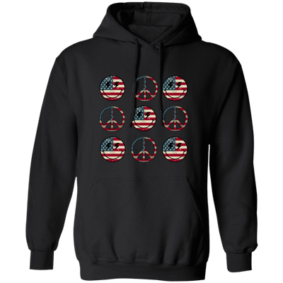 Peace American, Smiley Emotion, Smile America, Peace Smile Pullover Hoodie