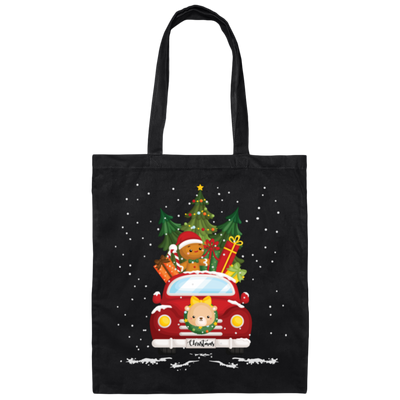 Christmas Car, Car Bring Gift Boxes, Christmas Gift Boxes, Merry Christmas, Trendy Chrismas Canvas Tote Bag