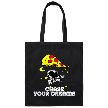 Astronaut Eat Pizza, Pizza In The Spaces, Spaceman Travel In Spaces Canvas Tote Bag