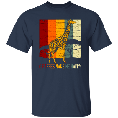 Giraffes Lover, Giraffes Make Me Happy, Animals Moutain Wild Farm Unisex T-Shirt