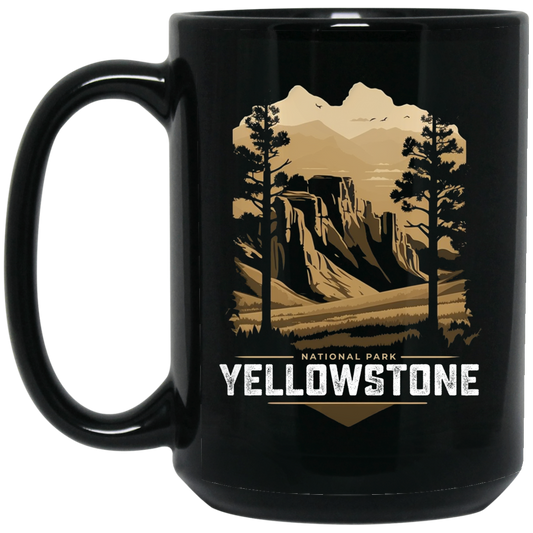 National Park, Yellowstone Gift, Yellowstone National Park, Best Of Park Black Mug