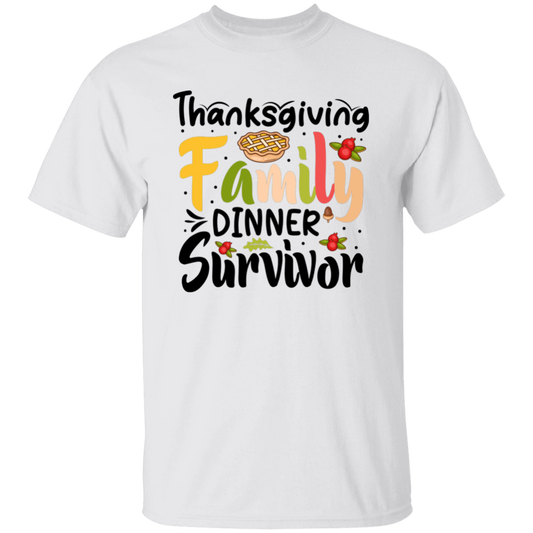 Thanksgiving Family Dinner Survivor, Thankful, Fall Season Unisex T-Shirt