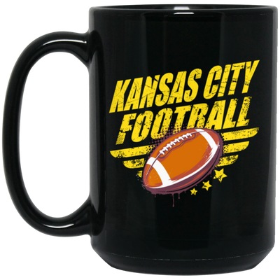 Kansas City Football, Football Lover, American Football, Baseball Gift Black Mug