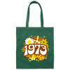 Birthday Gift 1973 Flower Lover Groovy Gift Colorful Canvas Tote Bag