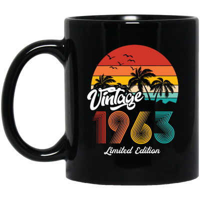 Vintage 1963, 1963 Birthday, 1963 Limited Edition, 1963 Retro Black Mug