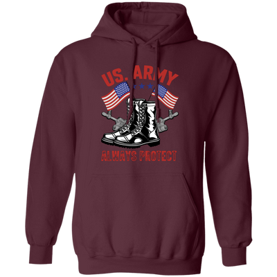 American Army Always Protect, American Cowboy Pullover Hoodie