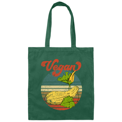 Retro Zucchini Plant Retro Vegan, Gardening Present Canvas Tote Bag