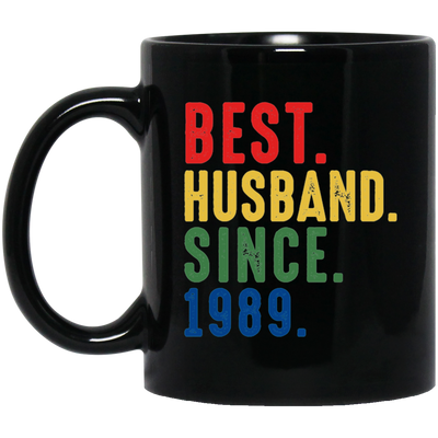 Bes  Husband Since 1989, Wedding Gift, 1989 Anniversary Gift Black Mug