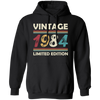 Vintage Birthday, 1984 Birthday, Retro 1984, Retro Birthday Pullover Hoodie