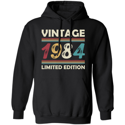 Vintage Birthday, 1984 Birthday, Retro 1984, Retro Birthday Pullover Hoodie