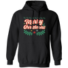 Merry Christmas, Xmas Pattern, 3D Text Christmas, Merry Christmas, Trendy Christmas Pullover Hoodie