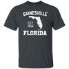 Gainesville, Florida, EST 1854, Florida Silhouette, American State Unisex T-Shirt