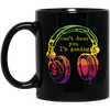 Can't Hear You I'm Gaming, Funny Gaming Gift, Retro Style Gift For Famer Black Mug