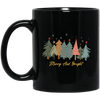 Merry And Bright, Christmas Tree, Merry Christmas Black Mug