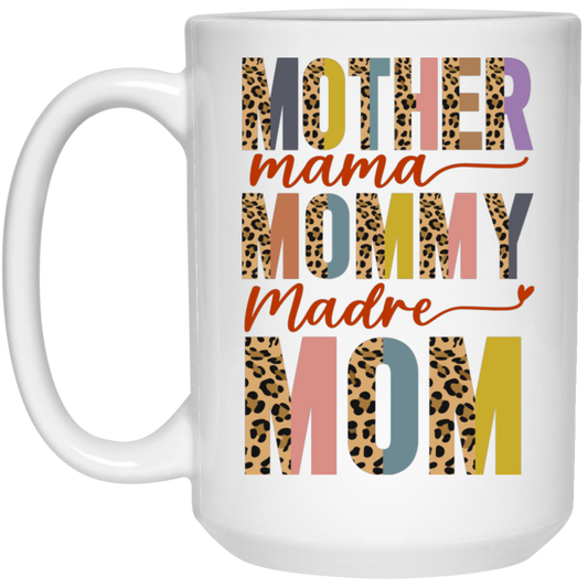 Mother's Day Gifts, Mama Groovy, American Mom, Madre, Mommy White Mug
