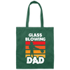 Love Dad Gift, Glass Blowing Dad, Blowing Job Gift, Daddy Gift, Retro Blowing Job Canvas Tote Bag