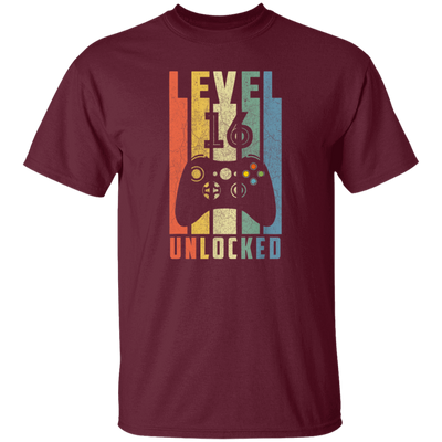 Level 16 Unlocked, 16th Video Gamer, 16th Birthday Gift, Retro 16th Gift Unisex T-Shirt