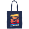 Summer Vibes, Retro Summer, Vintage Summer, Love Summer, Go To Beach Canvas Tote Bag