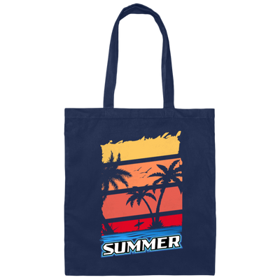 Summer Vibes, Retro Summer, Vintage Summer, Love Summer, Go To Beach Canvas Tote Bag