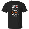 Skeleton Play Pumpkin, Happy Halloween, Lungs Bones, Skeleton Wear Witch Hat Unisex T-Shirt