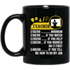 Teacher Hourly Rate, Funny Teacher, Best Of Teacher Black Mug