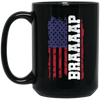 Braap - Motocross Dirt Bike, Enduro Patriotic, American Flag Black Mug