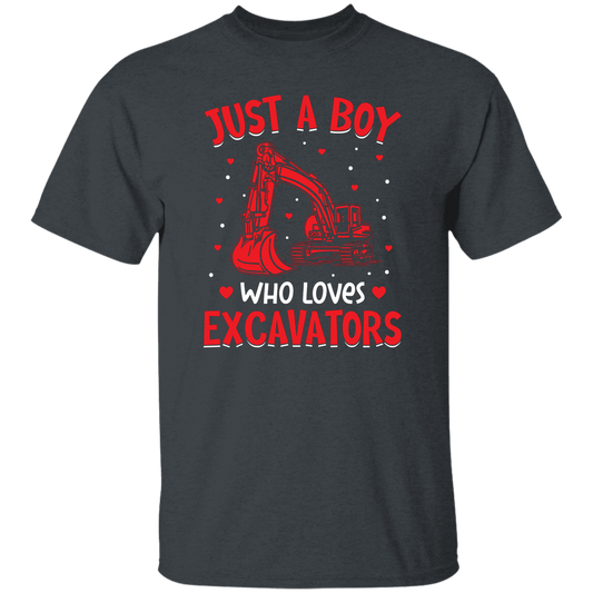 Just A Boy Who Loves Excavator, Best Exccavator Ever Unisex T-Shirt