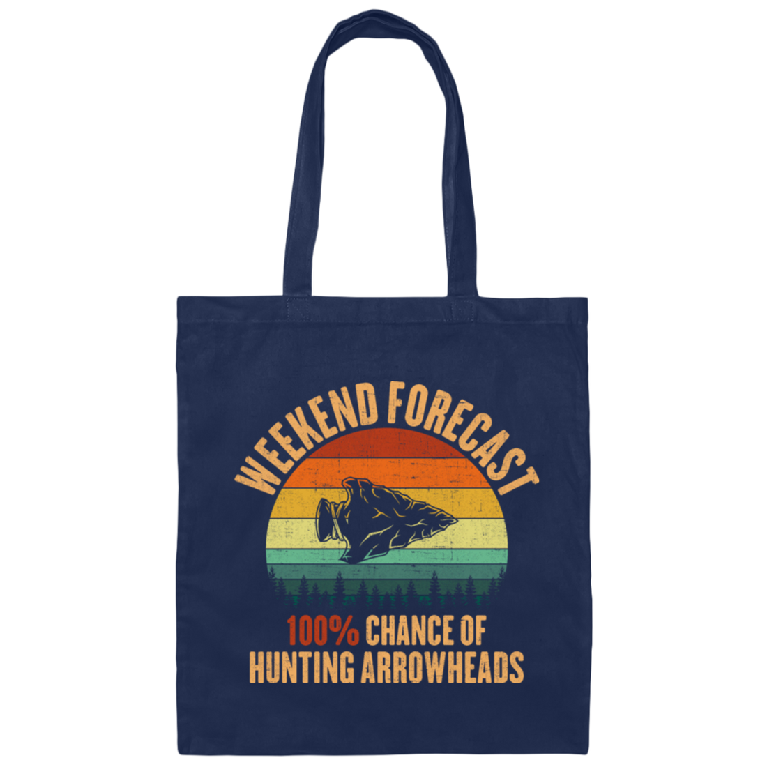 Best Arrowhead, Forecast Arrowhead, Arrowhead Collecting Retro Canvas Tote Bag